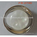 fashion diamond white pearl effect plating abs combined button